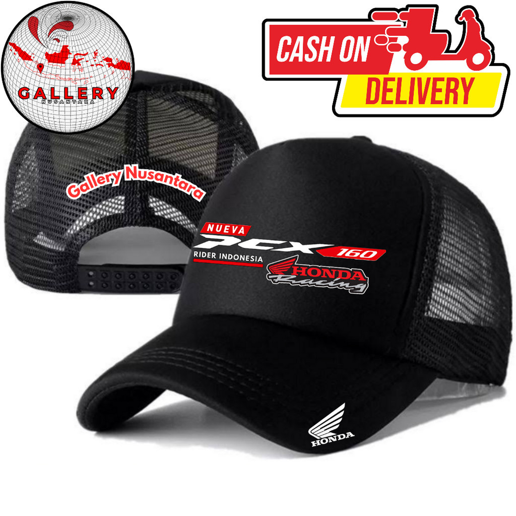 Gallery Nusantara Topi Trucker HONDA PCX Keren - Topi Distro HONDA PCX Logo - Topi HONDA PCX 160 Pre