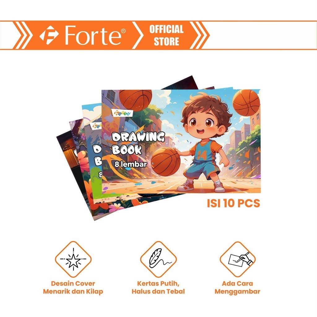 

[Forte] [10pcs] Buku Gambar Drawing Book Design A4