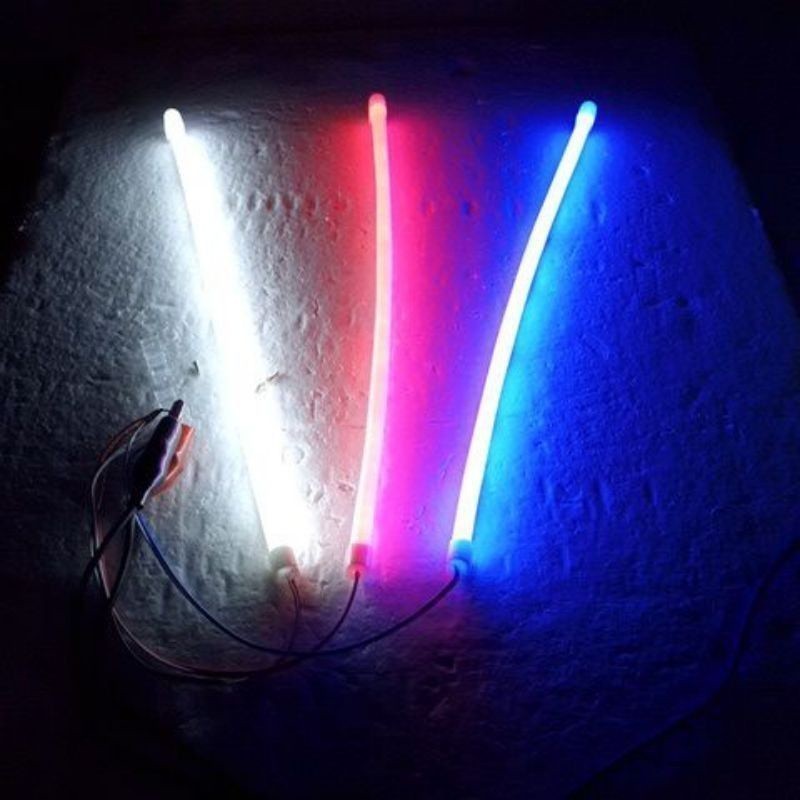 [ DELSER MOTOR ] DRL LAMPU LED ALIS PUTIH BIRU 30CM SUPRA MIO JUPITER Z SUPRA X 125 LED PUTIH BIRU M