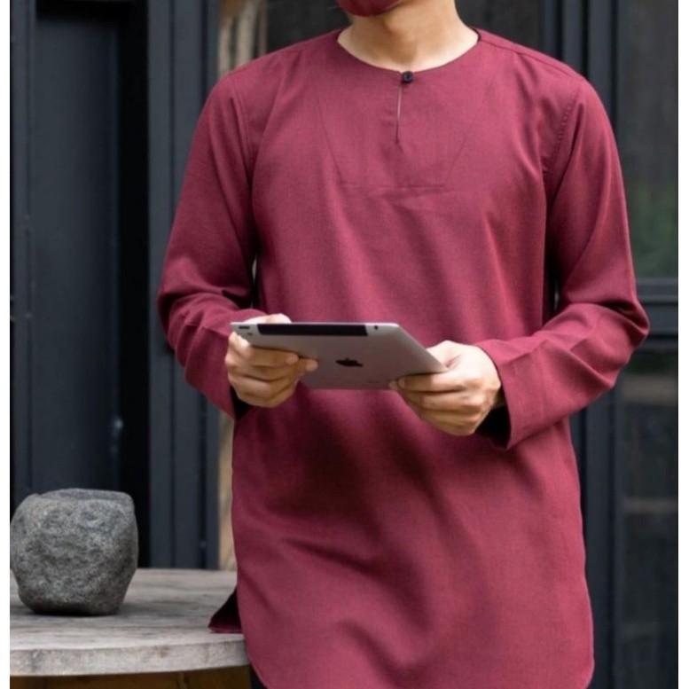 TERMURAH- KOKO KURTA TANPA KERAH LENGAN PANJANG