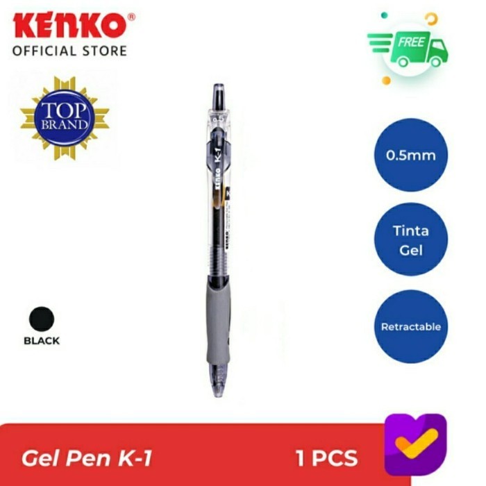 

Gelp Pen KENKO Rectra K-1 Hitam