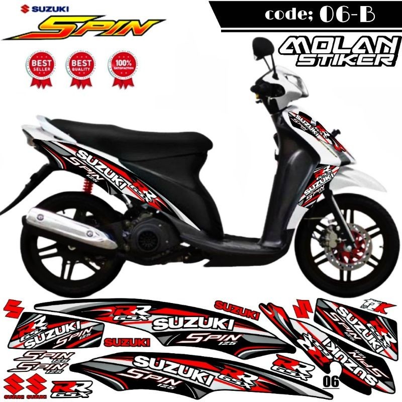 Decal Sticker Striping Variasi Suzuki SPIN 125 | SPIN 125 R | SPIN 125 NR | Decal Suzuki Step 125 | 