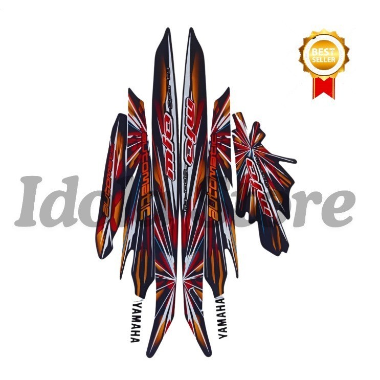 List Body Motor Stiker Sticker Striping Ori Mio Sporty 2008 Hitam Terlaris Termurah Terbaik