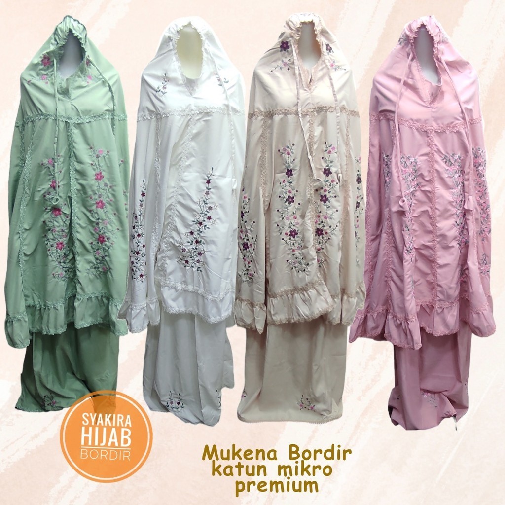 MUKENA BORDIR RENDA PECAH 8 KHAS BUKITTINGGI/MUKENA BUKITTINGGI/BORDIR BUKITTINGGI
