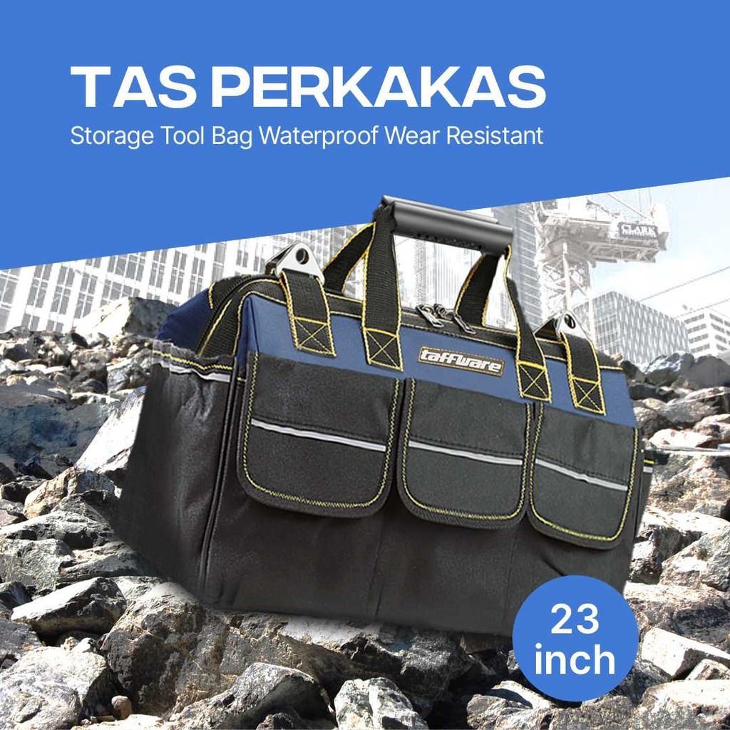 

Taffware Tas Perkakas Storage Tool Bag Waterproof Wear Resistant - A02584