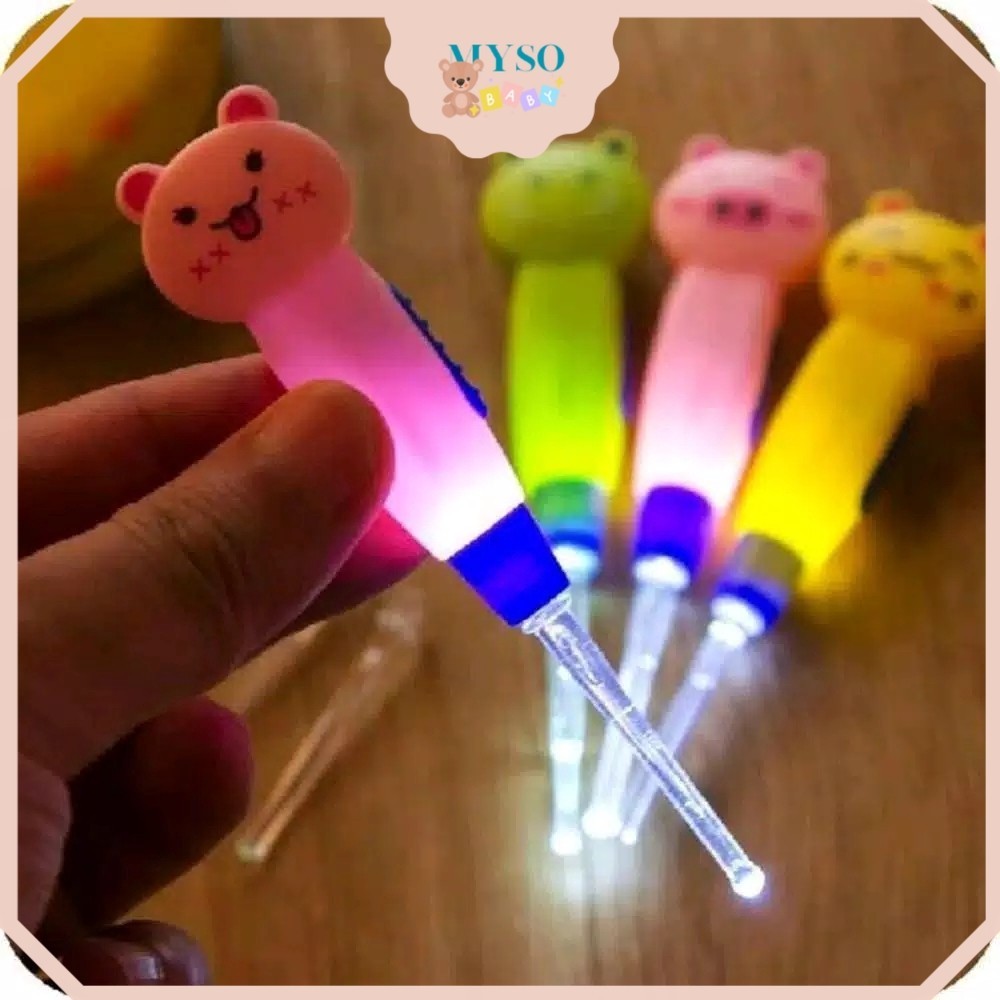 Pembersih Telinga LED karakter Korek Kuping Anak Dewasa Lampu Senter Earpick Flashlight LED karakter