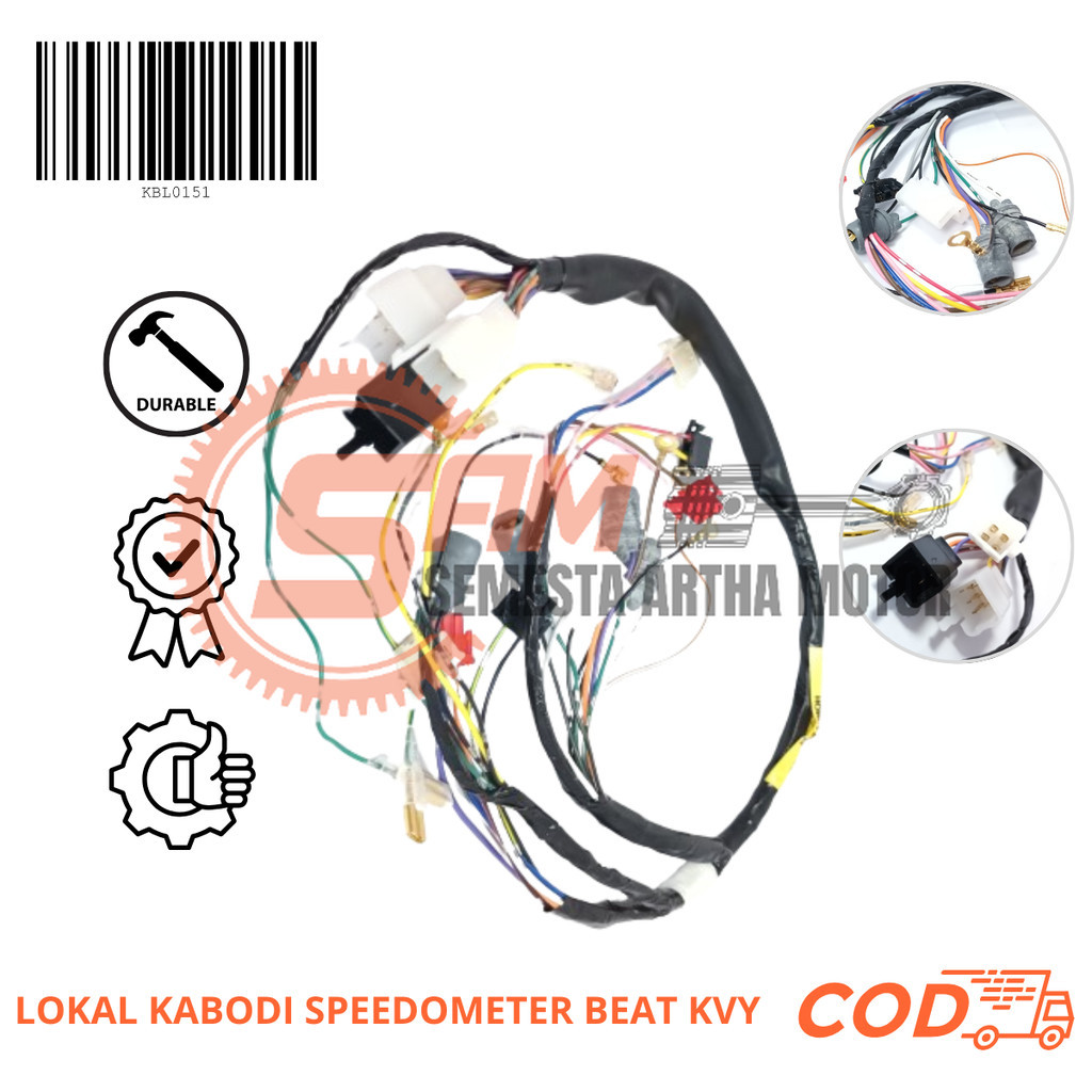 Kabel Body Speedometer Set Honda Beat Karbu KVY Spido Cable Bodi Kilometer Assy Motor Matic