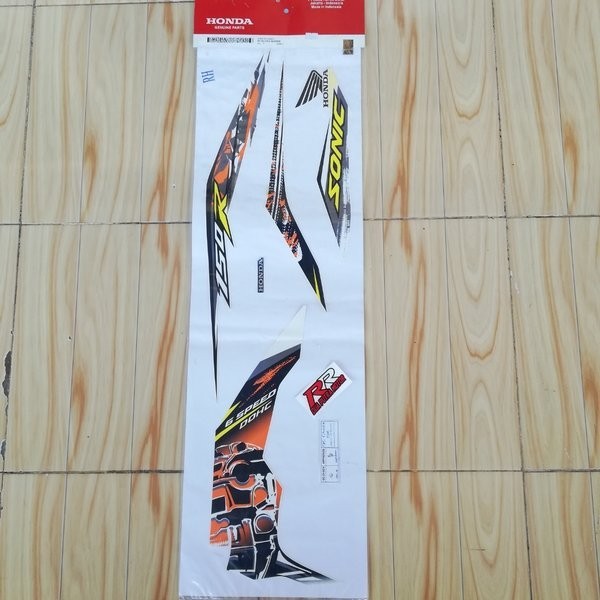 grafik graphic stripe sticker striping body bodi kanan original ori honda sonic 150 r 150r tahun 201