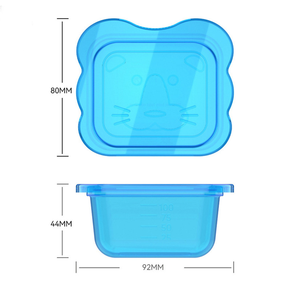 Lion shape baby homemade complementary food box baby food compartment fresh box storage box fruit ri