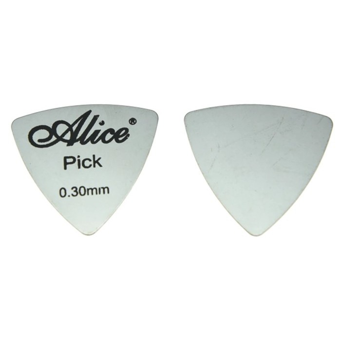 Guitar Pick Alice Stainless Stell / Pick Gitar Alice Logam Besi Metal Stainless Steel isi 4