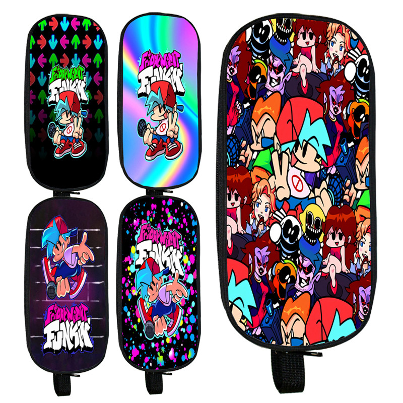 

Friday Night Funkin Pencil Case Hot Game Cartoon Double Layer Girls Boys Children Stationery Supplies Student Cosmetic Bag Gifts