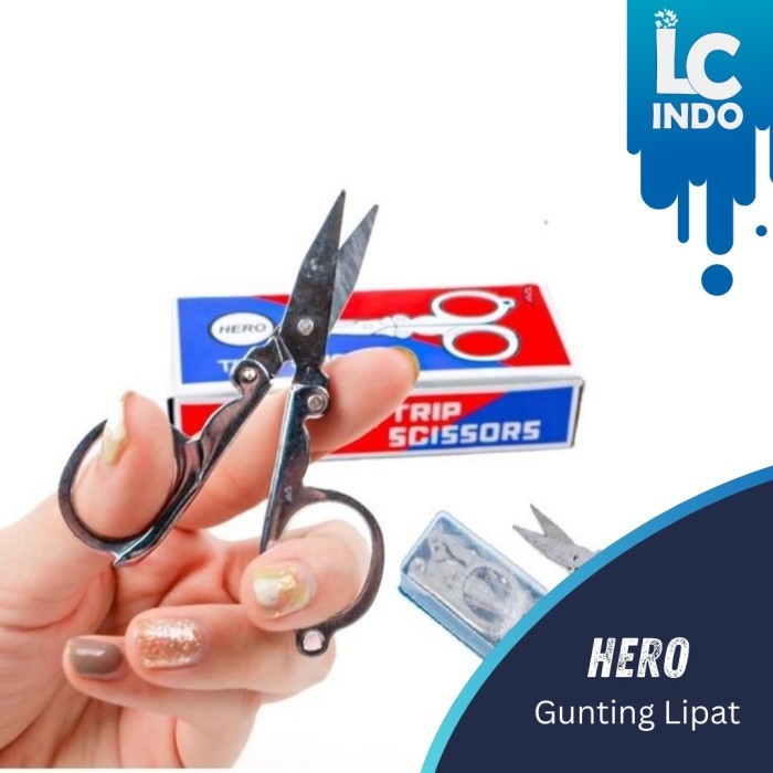 

Gunting lipat kecil Hero trip scissors stainless steel