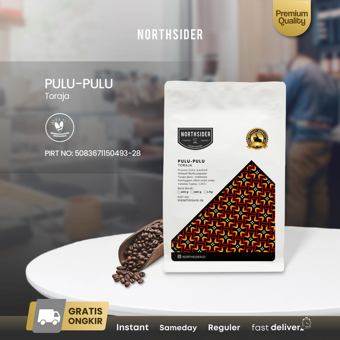 

Roux Northsider Kopi Arabika Toraja Pulu-Pulu Fully-washed Coffee 200g - Biji Kopi