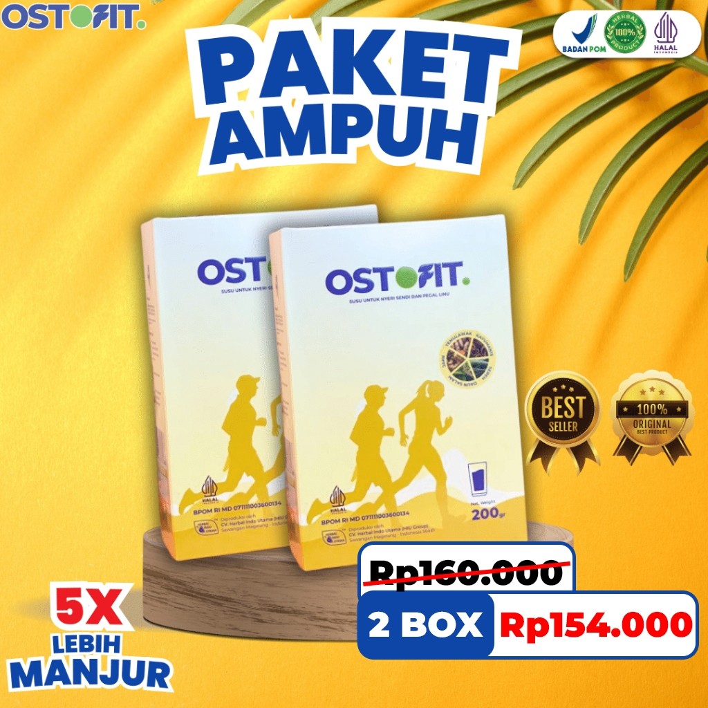 

(DISKON 6RB) OSTOFIT Paket Ampuh 2 Box Susu Herbal Bantu Sembuhkan Masalah Nyeri Sendi & Pegal Linu