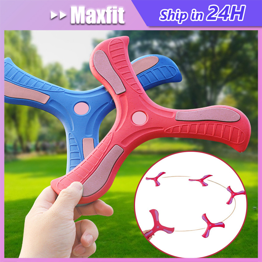 Boomerang Bumerang Mainan Anak Lembut Boomerang Mainan Interaktif Outdoor Boomerang Lempar Jarak 20 