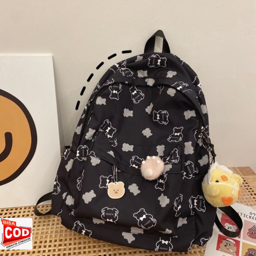 Tas Gendong Kecil Untuk Wanita Print Motif Bear Tas Mini Lucu Korean Steyle