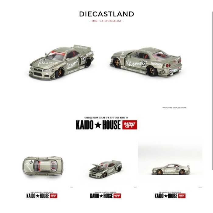 Mini GT x Kaido House KHMG103 Nissan Skyline GTR (R34) Kaido Works V4