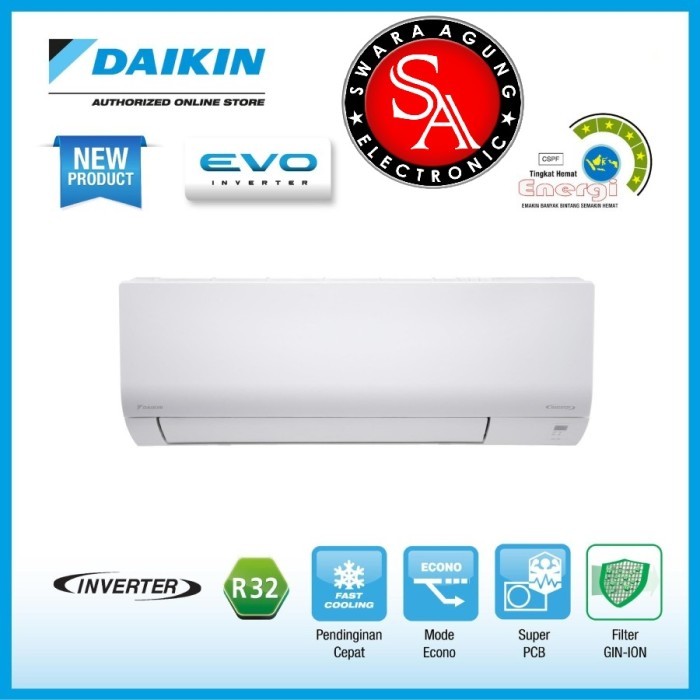 Ac Split 1 Pk Daikin Inverter EVO Type : FTKF25AV(Gratis Pasang) Medan