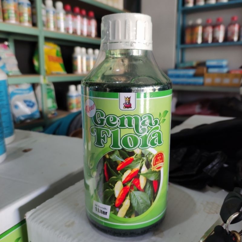 PUPUK NUTRISI DAUN TERBAIK NEW GEMA FLORA MASA FEGETATIF / NPK CAIR PENYUBUR TANAMAN 100ml