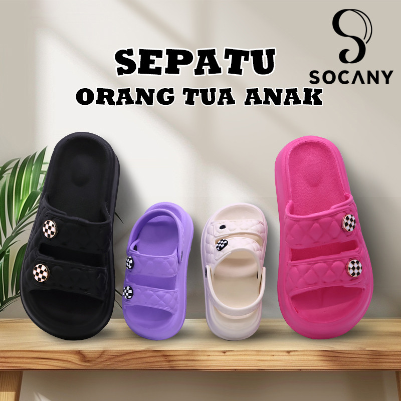 Socany Sandal Wanita Korean Style Terbaru Wedges Platform Sendal Jelly Karet Empuk Cewek Sepatu Oran