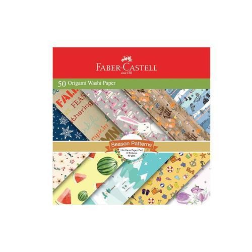 

KERTAS LIPAT ORIGAMI WASHI PAPER MOTIF 16X16 - FABER CASTELL 50 LEMBAR