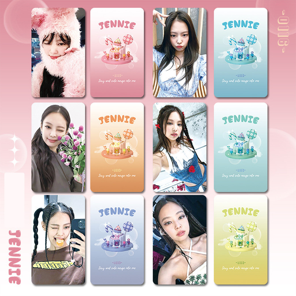 

6pcs Jisoo Rosé Lisa Selfie Photocards Korean INS Style Multicolour LOMO Cards Jennie Individual Paper Cards Fans Collections