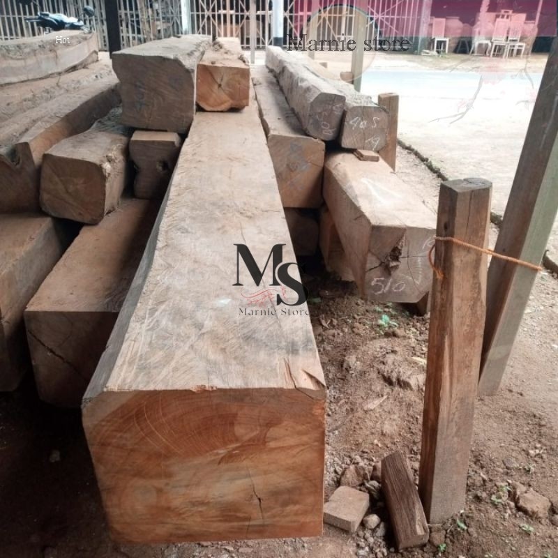 balok kayu keras Panjang 40cm