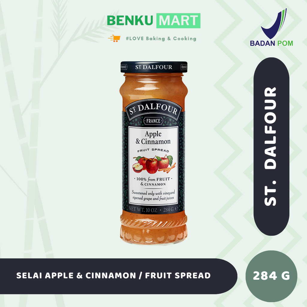 

Selai St. Dalfour Apple & Cinnamon Jam Fruit Spread 10 Oz | 284 Gr