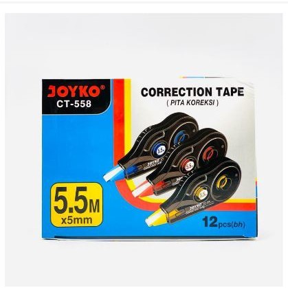 

[KIRIMHARIINI] - Correction Tape / Tip Ex Kertas / Pita Koreksi Joyko CT-558