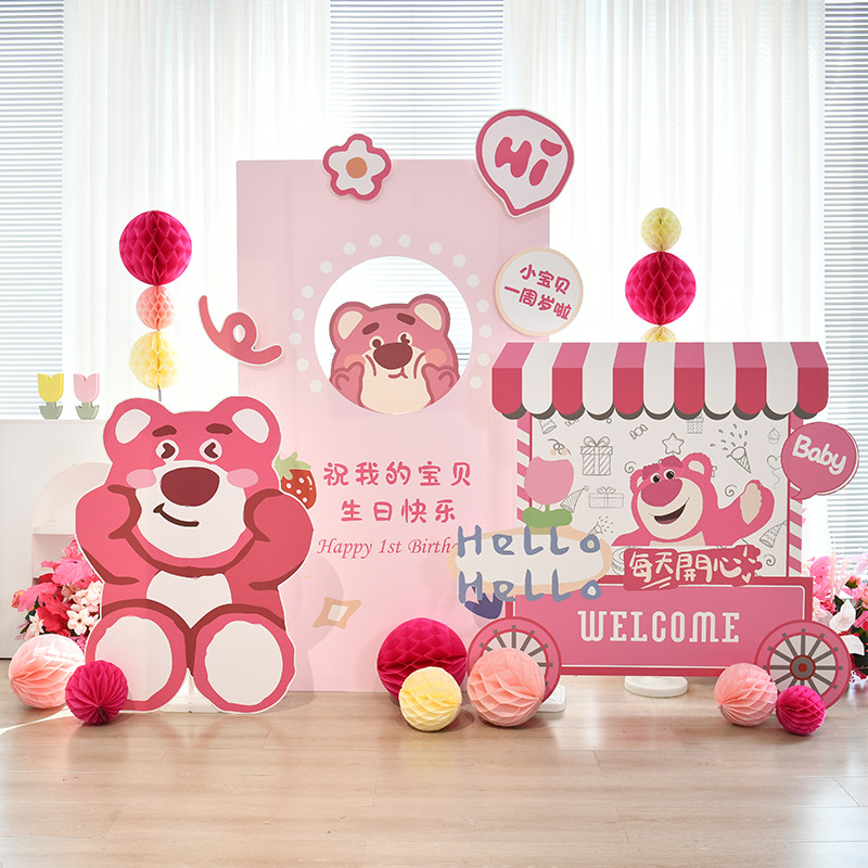 PAKET DEKORASI LOTSO BACKDROP / STANDING KARAKTER ULANG TAHUN ANAK / PAKET DEKORASI ULANG TAHUN ANAK
