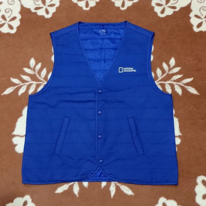 rompi vest NATGEO basic polos winter ultralight Sz XL blue