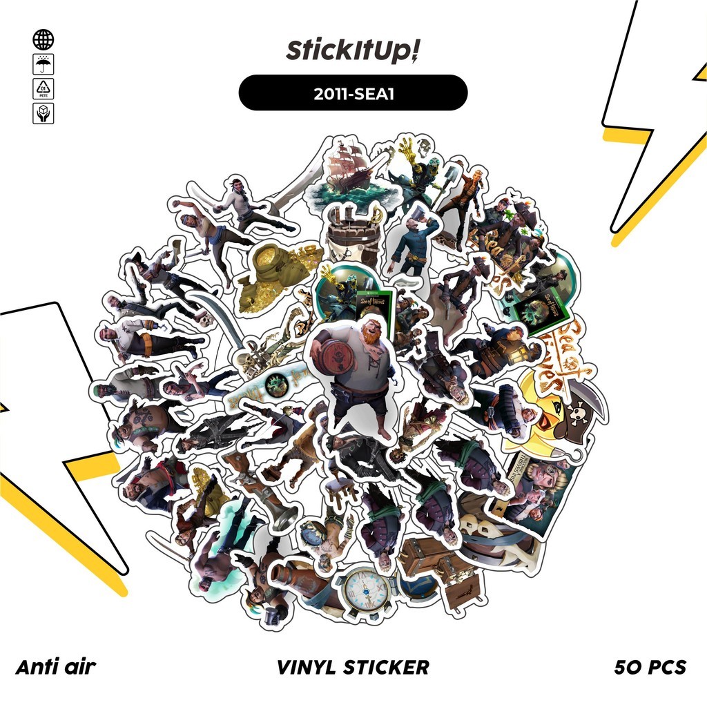 

COD✨ 50 Pcs Stiker GAME SERIES SEA OF THIEVES CHAR MIX 01 Lucu Anti Air Untuk Dekorasi Notebook Sepeda Skateboard Handphone DIY
