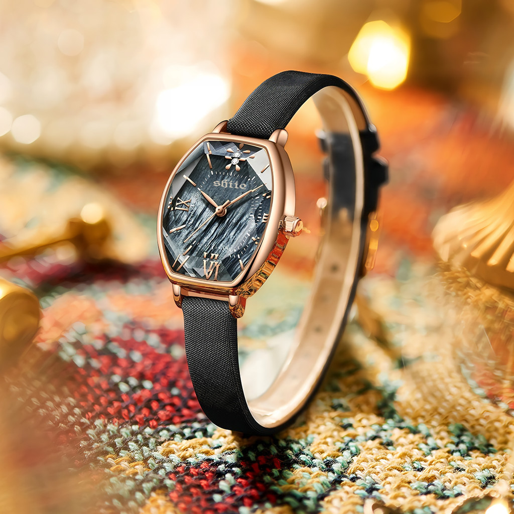 Jam Tangan Wanita Original Anti Air Tali Kulit Jam Anggun Santai Jam Tangan Cewek Korea/Jam Tangan W