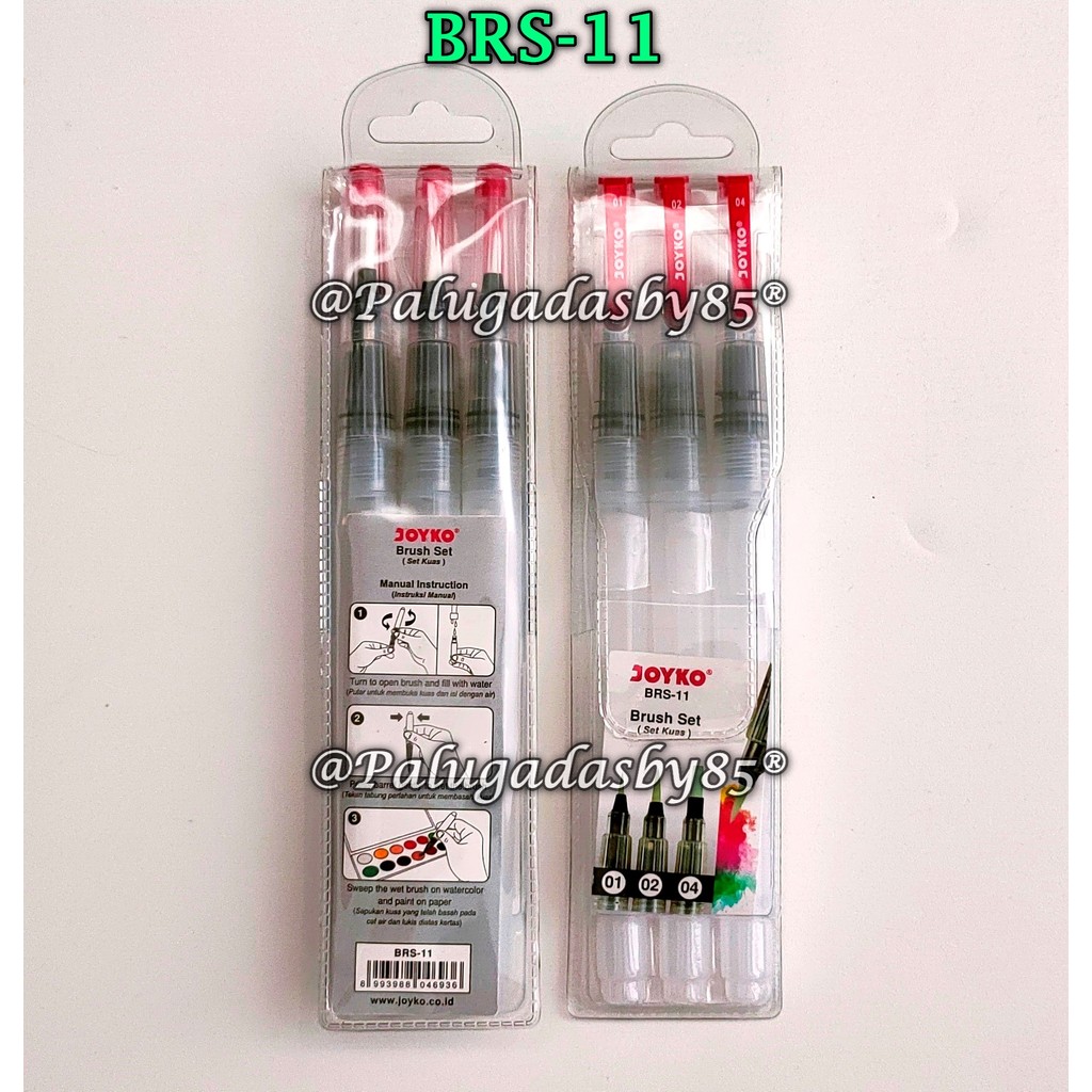 

(1 Set) GROSIR Alat Lukis Kuas Cat Air Minyak Acrylic JOYKO BRS-11 / Art Brush Set Joyko BRS-11