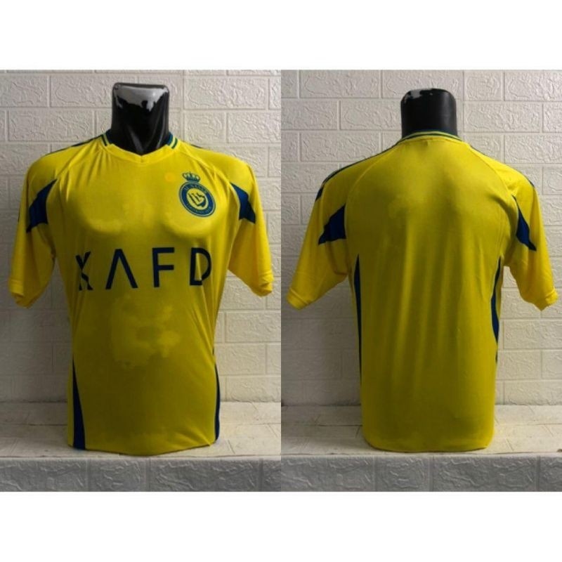 Jersey Sepak Bola Pria Cowo Klub Luar Printing Al-Nassr Polosan