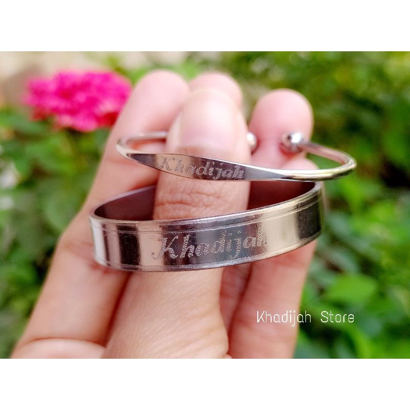 (TERBARU) GELANG RAJAH BAYI ANAK SULAIMAN MONEL STAINLESS UKIR NAMA