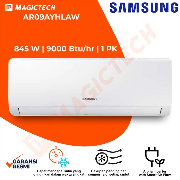 AC SAMSUNG 1 PK AR09AYHLAWKNSE ALPHA INVERTER - R32