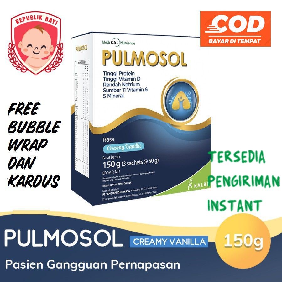 

Pulmosol Creamy Vanila 150 gram Nutrisi Kesehatan Pernapasan Murah