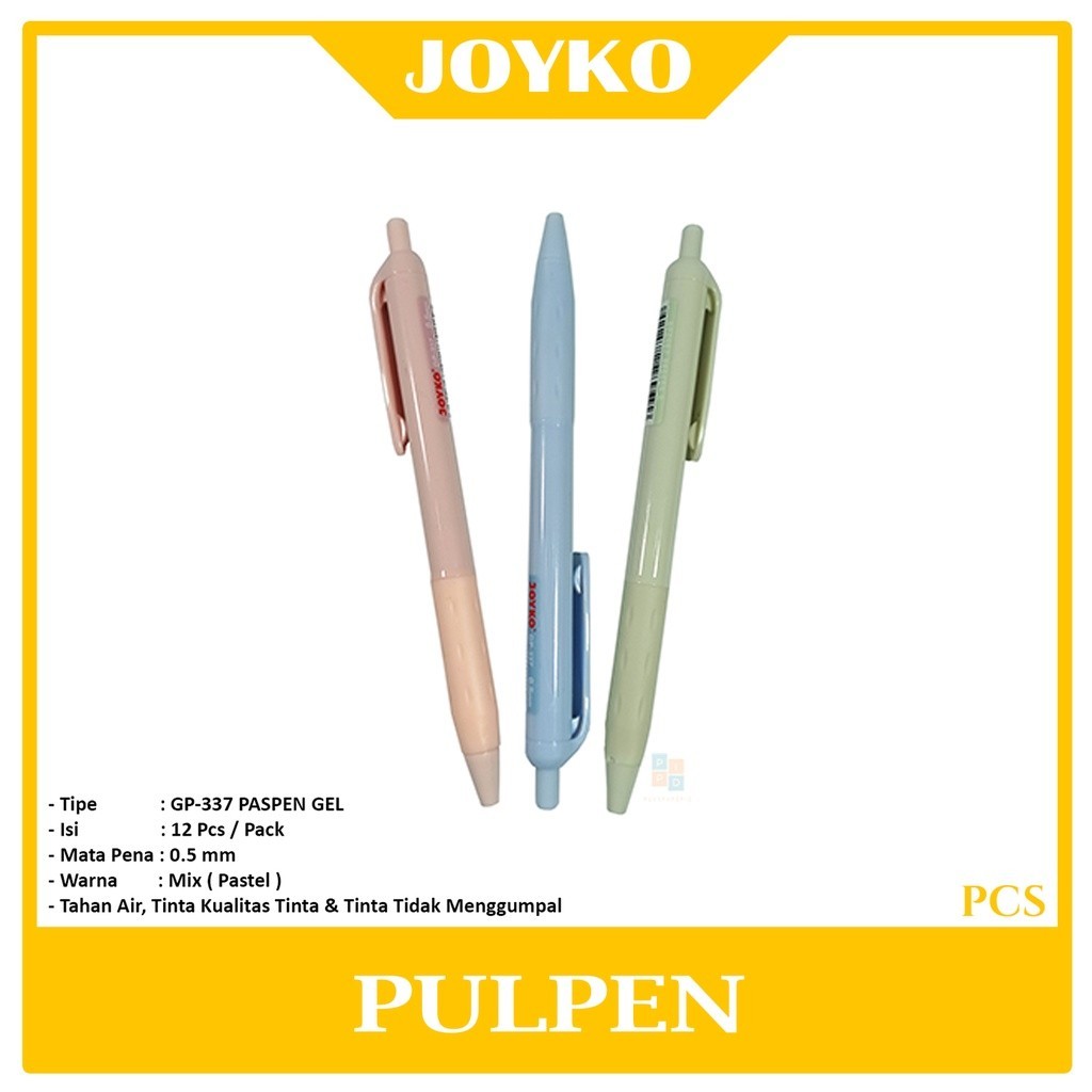 JOYKO Pulpen Gel Pen GP - 337 Paspen Gel - Pcs