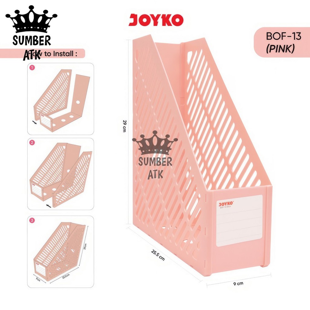 

Box File Keranjang Plastik Rakit Joyko BOF-13 Blue Pink