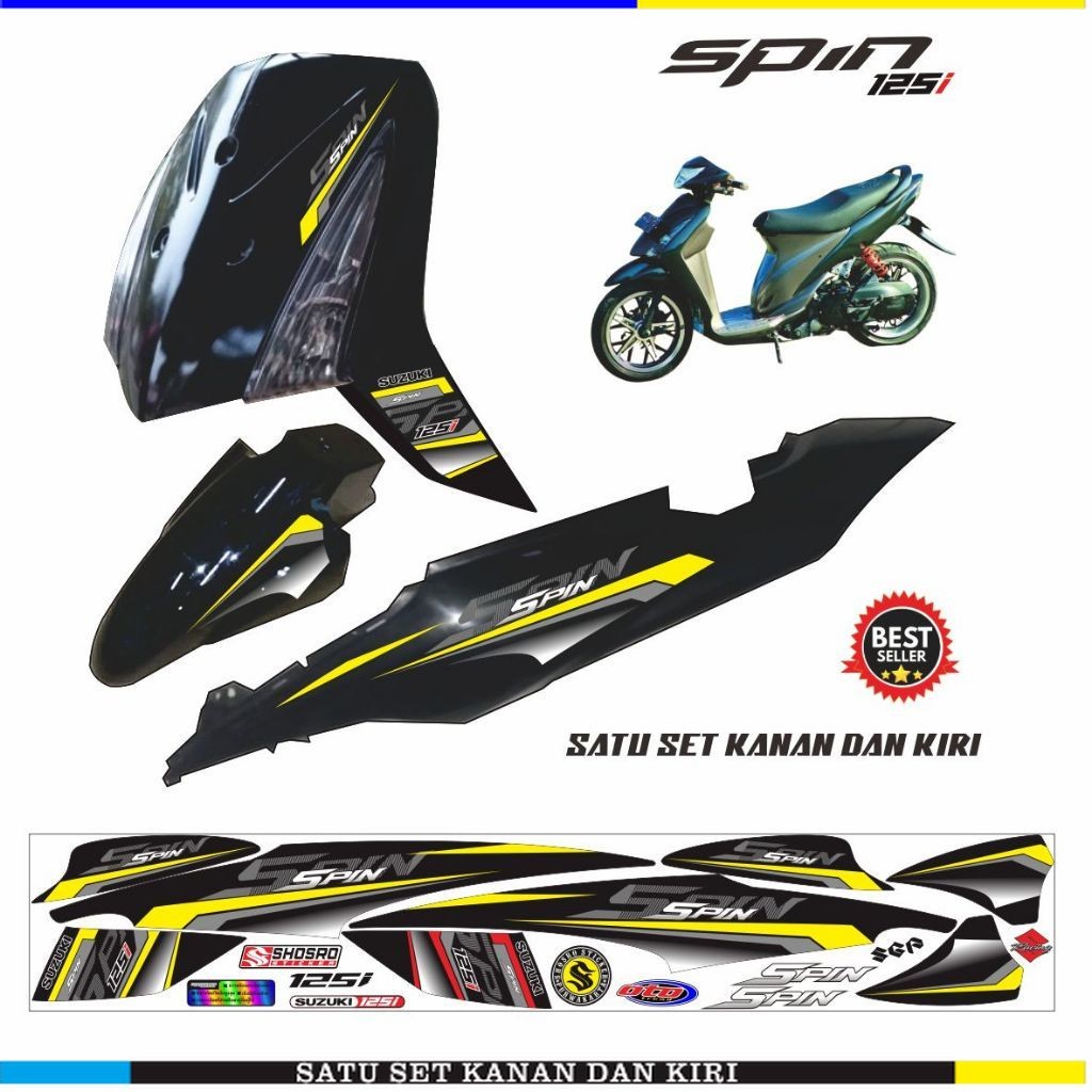 STRIPING BARU STRIPING SPIN 125 SR / STIKER SPIN 125 / SR / SPIN / STIKER / STICKER / STRIPING MOTIF