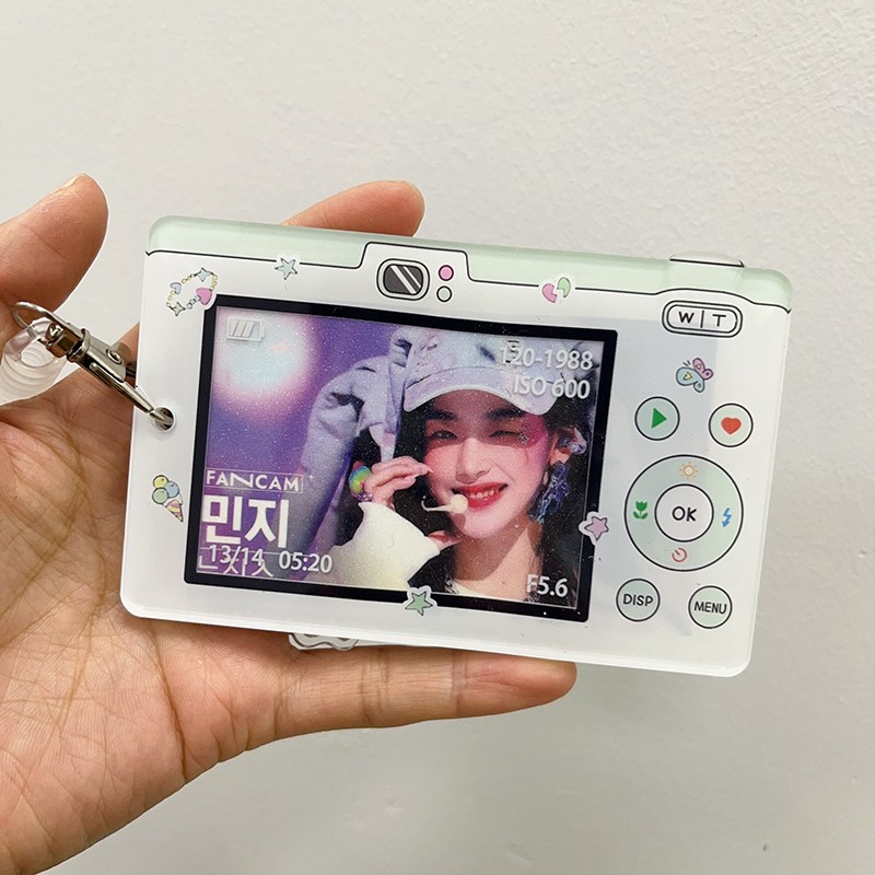 Acrylic Photocard holder Photo card Case Kpop Card Packaging Supplies Phone Shape Picture Album Idol