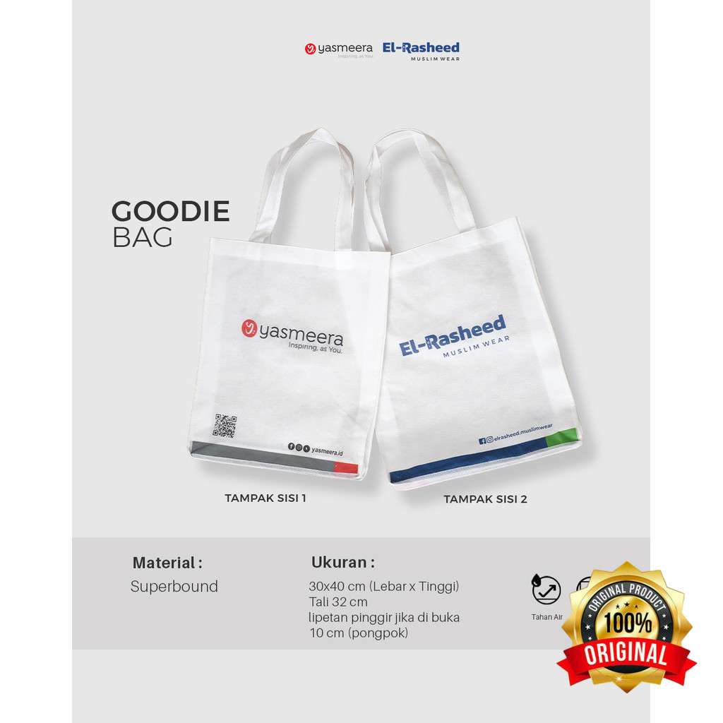 

Jual Goodiebag Premium Tebal by Yasmeera / Goodie Bag / Tas Kain