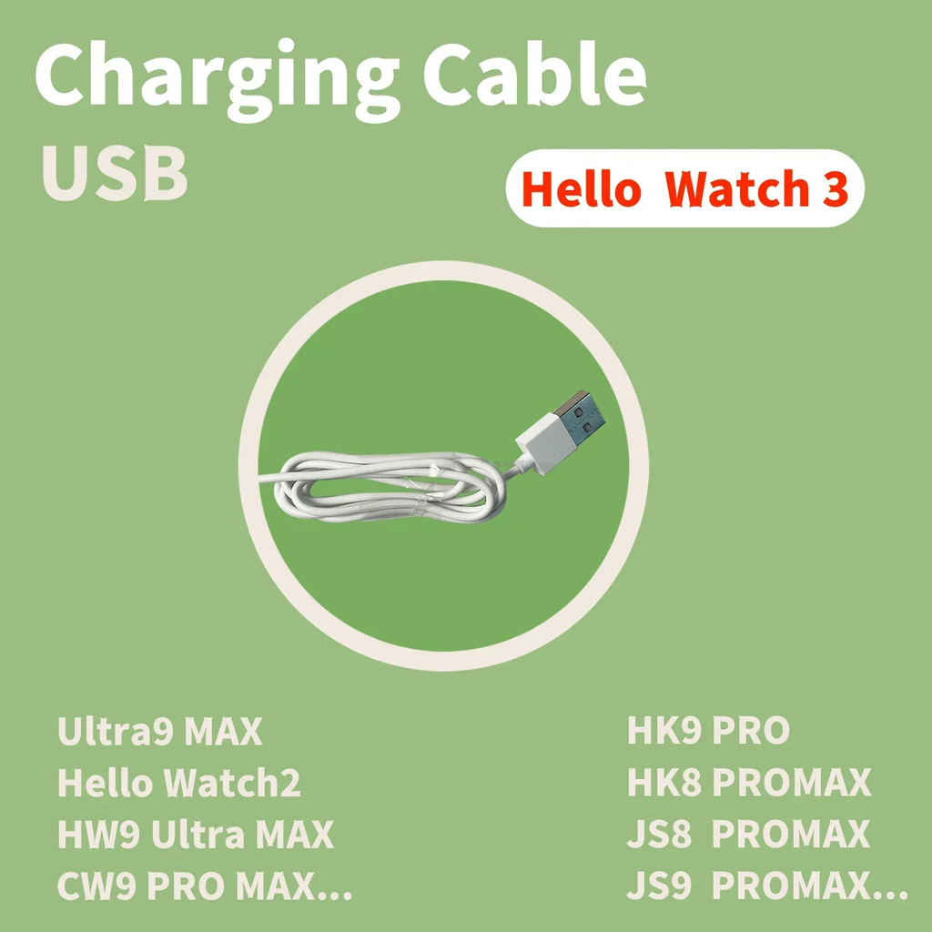 Magnetic Charging Dock Cable For Hello Watch3 HK9 Ultra2 HK9 HK8pro Max Charging Cables JS8 PRO MAX 