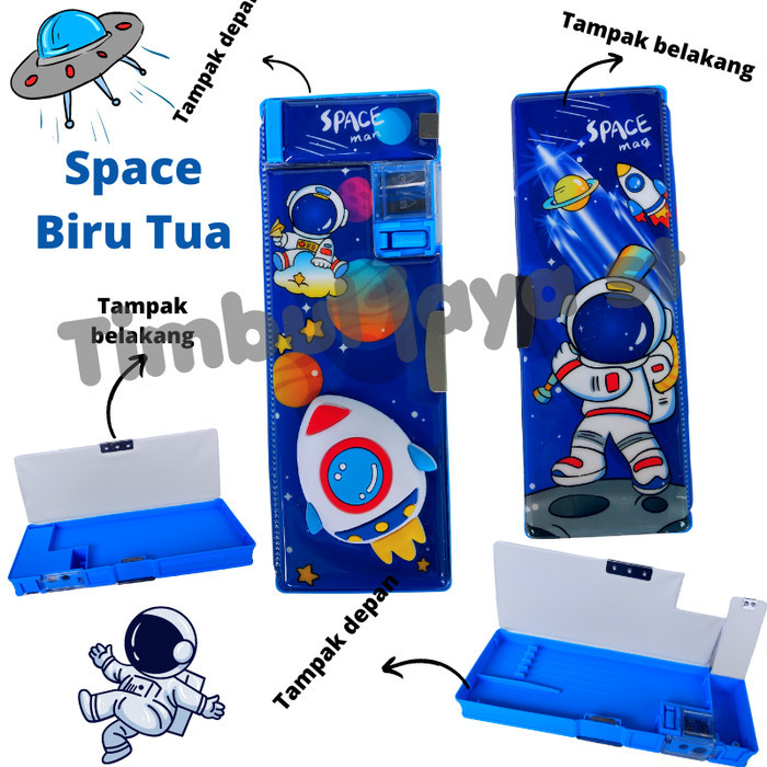 

New Arrival Kotak Tempat pensil anak sekolah lucu dan unik aesthetic korea squishy - Space Roket BT