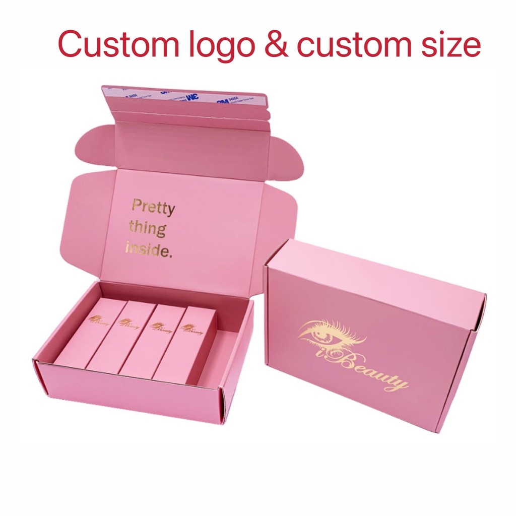 

500pc Customlogo size Paper Corrugated Kraft Mailer Shipping Box Cardboard Mailer Boxes Printing Corrugated Mailer Box