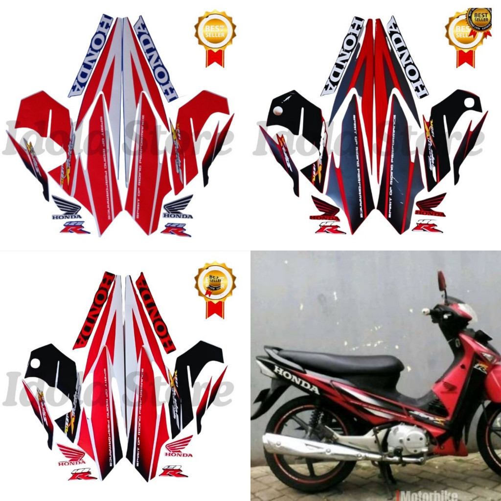 Striping Stiker Honda Supra X 125 R 2005 List Body Standar Motor Honda Supra X 125 R 2005
