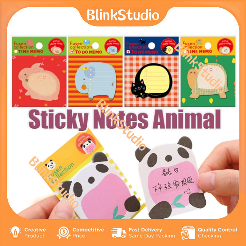 

BlinkStudio Sticky Notes Karakter Hewan Tempelan Kertas Catatan Tempel Yang Kreatif Catatan Tempel Hewan Kartun Karakter Binatang Lucu