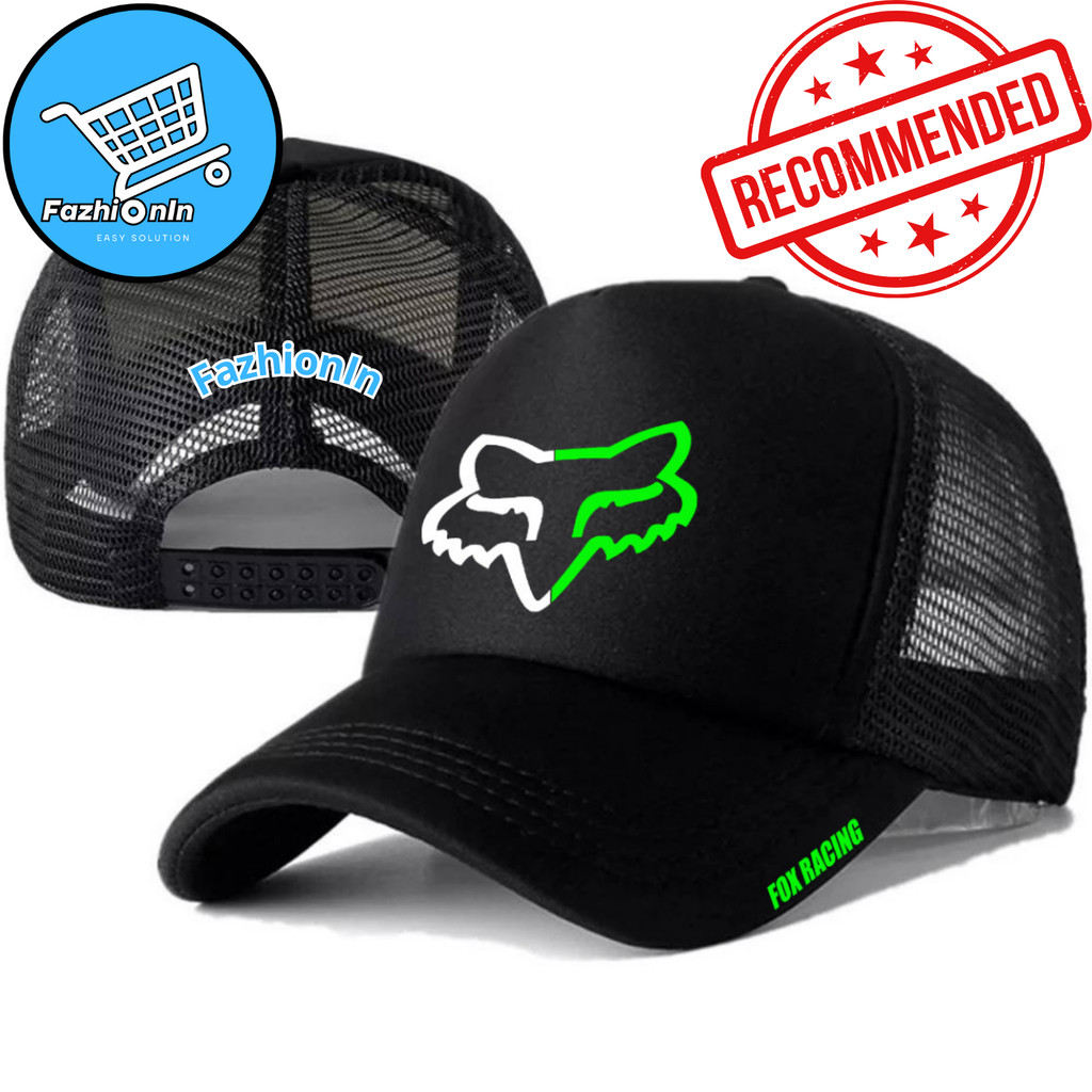 FazhiionIn Topi Trucker FOX RACING - Topi Distro FOX RACING Logo - Topi FOX RACING Premium - Topi Pr