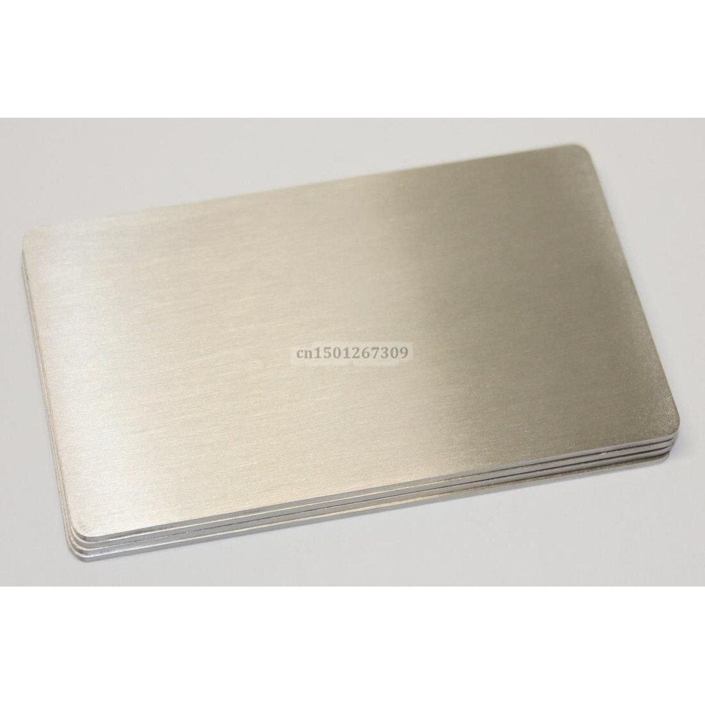

Thick 1.5mm Stainless Steel Plate Blank Metal Business Card Size 85*53mm Both Side Matte Finish